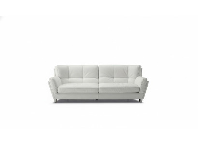 Luxury Sofa 3-Seat Couch Wood Furniture Three-Seater Prianera Sofas White Leather Couches