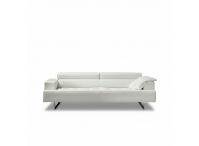 Prianera Upholstery Furniture Three-Seater Sofa 3-Seater Sofas Luxury Leather Couches White