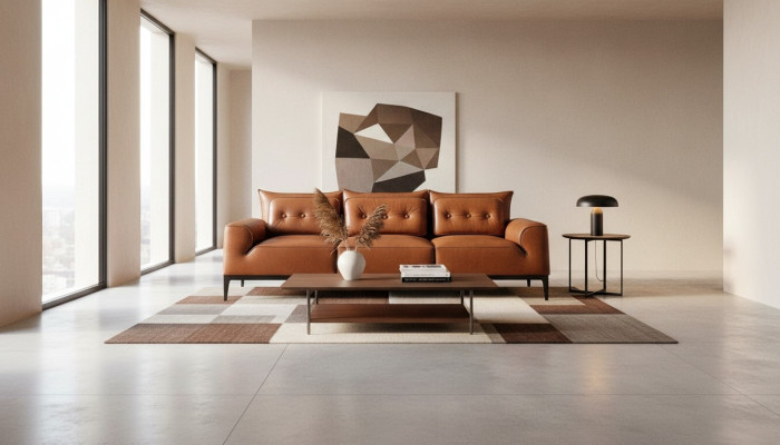 Three-seater sofa, 3-seater sofas, luxury seating, leather Prianera style couches, furniture