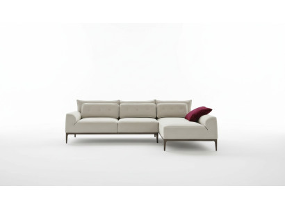 Modern design grey sectional sofa fabric L-shaped couch living room sofa PRIANERA