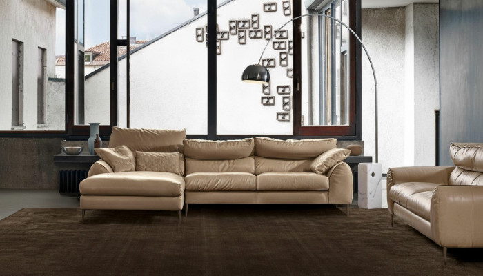 Sofa set L-shape living room sofa couch upholstery corner ensemble beige leather sofas new
