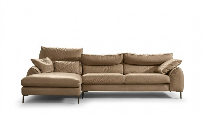 Sofa set L-shape living room sofa couch upholstery corner ensemble beige leather sofas new