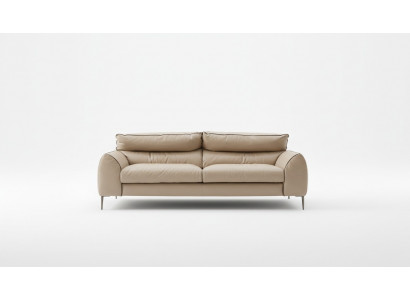 Living room leather sofa beige two-seater design sofas upholstered sofas 2-seat Prianera