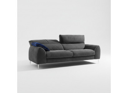Three-seater sofa 3-seater sofas upholstered Prianera furniture luxury textile couches gray
