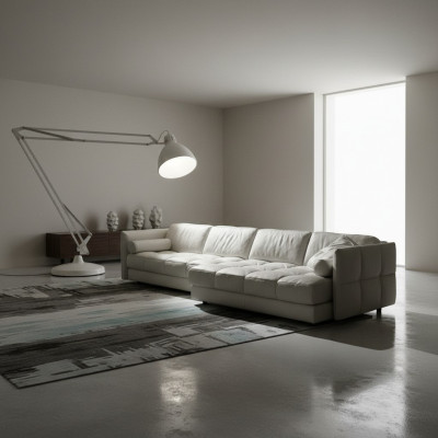 Designer leather sofa corner sofa upholstered corner couch seating L-shaped settee sofa new