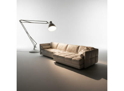 Designer leather sofa corner sofa upholstered corner couch seating L-shaped settee sofa new