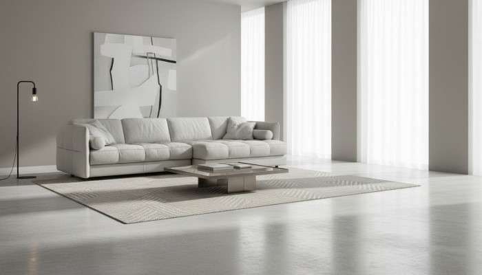 Living area corner sofa L-shape furniture luxury white modern sofa