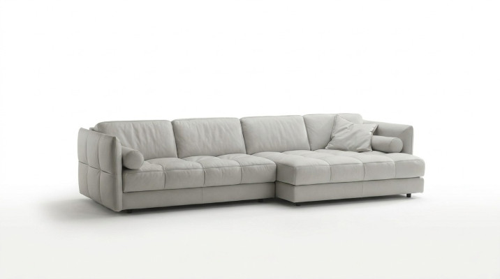 Living area corner sofa L-shape furniture luxury white modern sofa