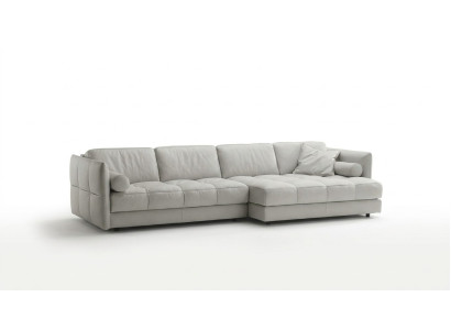 Living area corner sofa L-shape furniture luxury white modern sofa