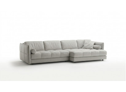 Living area corner sofa L-shape furniture luxury white modern sofa