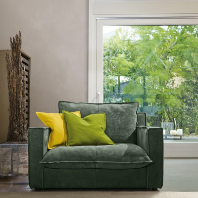Armchair Upholstered Furniture Relax Design Furniture Green Lounge Luxury Single Seater Prianera