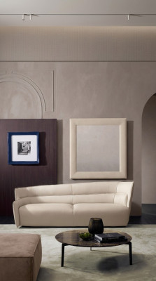 Sofa 3-seat couch leather white living room furniture sofas couch Italian Prianera