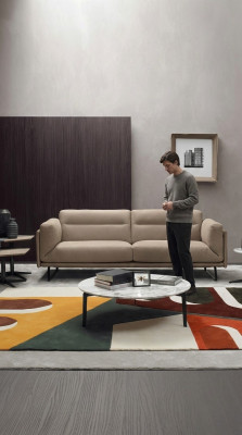 Luxury three-seater sofa 3-seat sofas modern furniture couches beige couch
