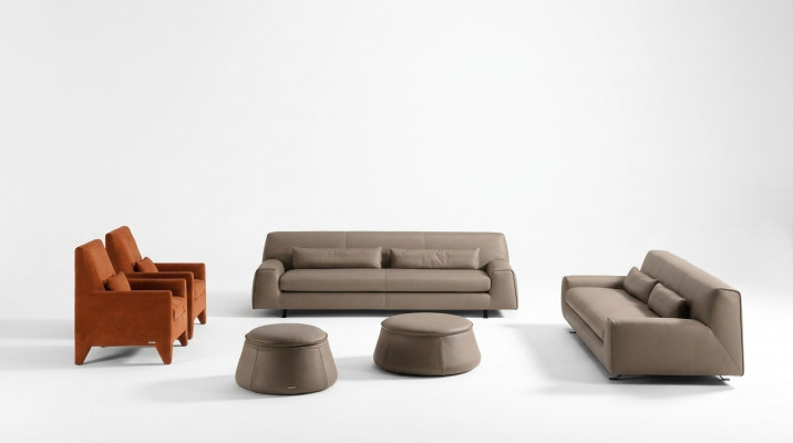 Sofa set couch upholstery leather sofa Prianera Italian furniture sofa