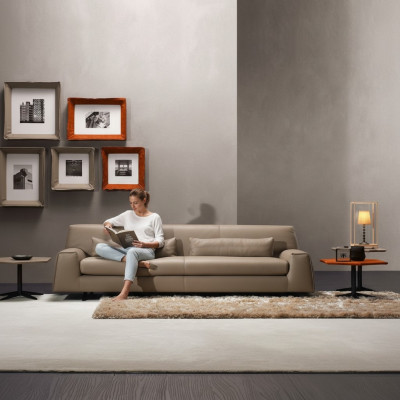 Sofa 3 seater grey living room Prianera upholstery Italian furniture textile
