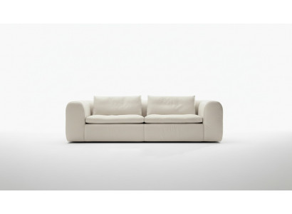 Sofa 3 Seater Furniture Leather White Three-Seater Sofas Luxury Living Room