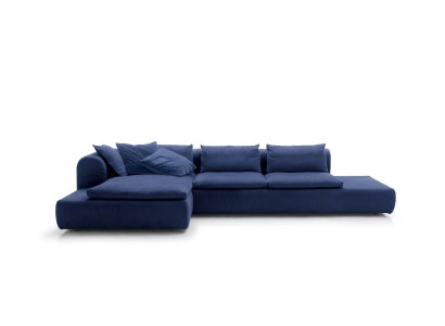L-shaped sectional furniture blue sofas textile couch upholstery couches sofa