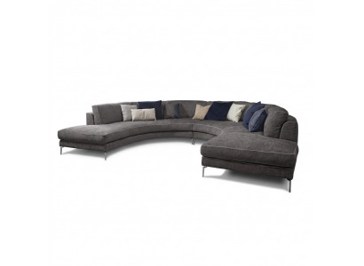 Round luxury living landscape corner couch corner set upholstery furniture sofa