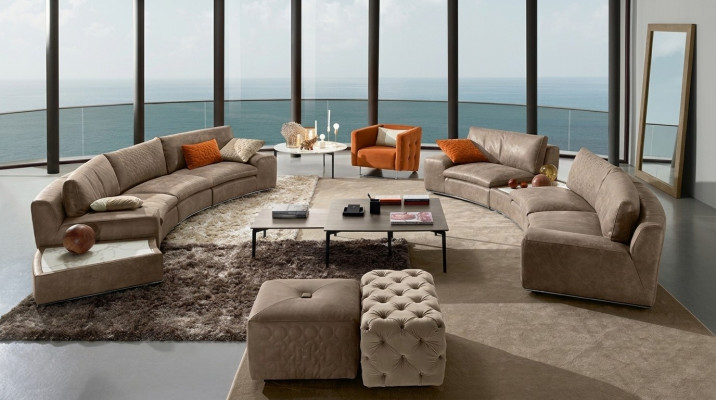 Villa Round Couch Design Living Landscape Round Sofa Couches Furniture Corner Sofa