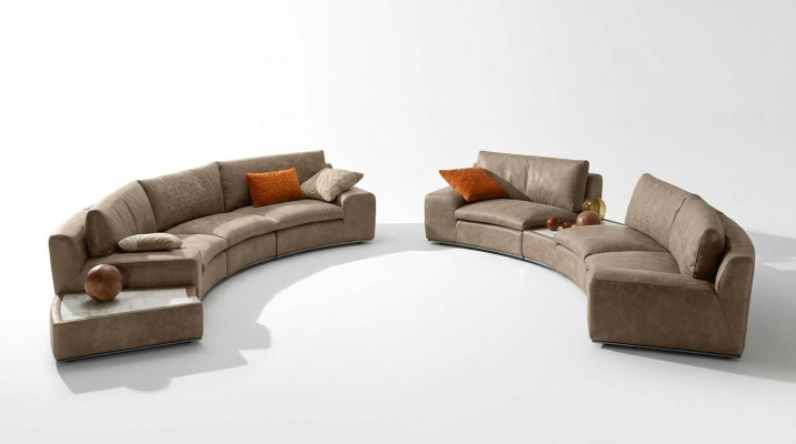 Villa Round Couch Design Living Landscape Round Sofa Couches Furniture Corner Sofa