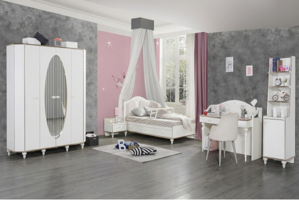 Bedroom set 5-piece. Bed, nightstand, desk, children's bed, furniture