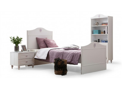 Youth bed children's bed kids design modern white bed children's room new