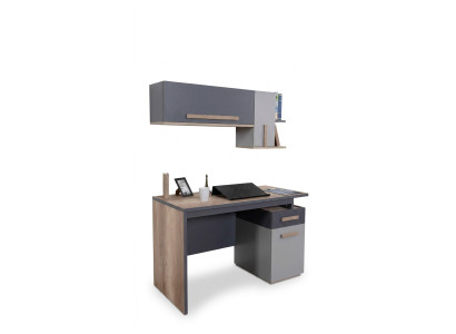 Modern desk table wall shelf wood youth children's room furniture design
