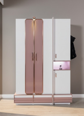 Wardrobe Wood Luxury Furniture Design Girls' Nursery Pink New