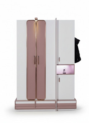 Wardrobe Wood Luxury Furniture Design Girls' Nursery Pink New