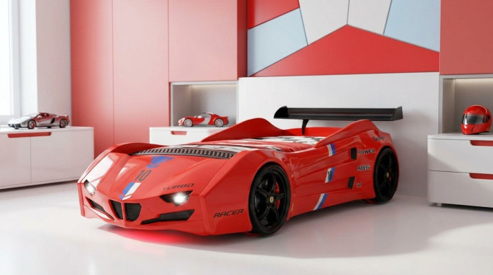 Race car bed children's bed car bed children's room beds furniture red