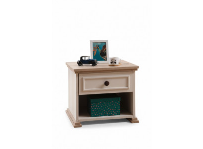 Design Modern Furniture Nightstand Children Side Youth Room Beige Wood