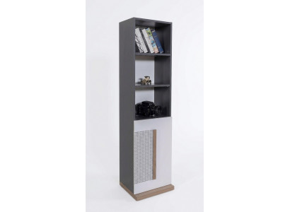 Wardrobe Wooden Bookshelf Youth Room Gray Cabinets Shelf Furniture New
