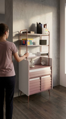 Bookshelf Multipurpose Youth Room Cabinet Wood Furniture Shelves