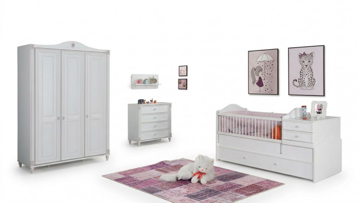 Children's room set children's bed wardrobe chest of drawers bedroom