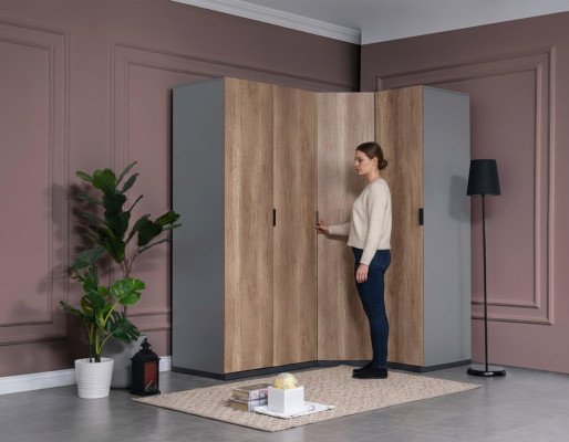 Wardrobe Youth Room Brown Cabinets Furniture Design New Bedroom