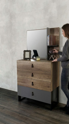 Dresser with Mirror Wood Modern Luxury Design Youth Room Dressers