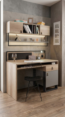 Desk Brown Table Bedroom Youth Room Wood Furniture 131x63x109cm