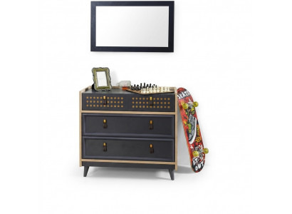 Youth room dresser with mirror luxury console dressers furniture blue
