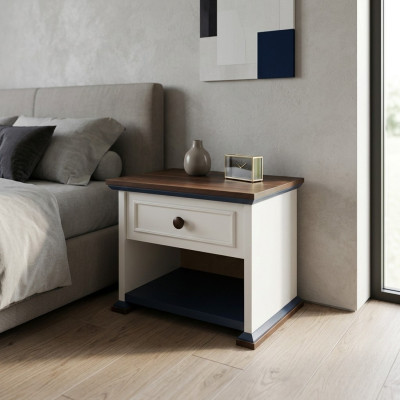 Design modern furniture bedside table for children, side table, youth room, white wood