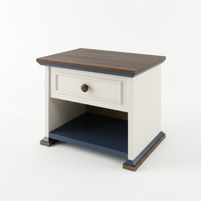 Design modern furniture bedside table for children, side table, youth room, white wood