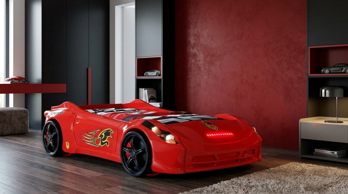 Kids' room bed children's bed design race car bed with mattress