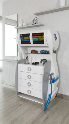 Designer dresser cabinet shelf children's room dresser gas station new
