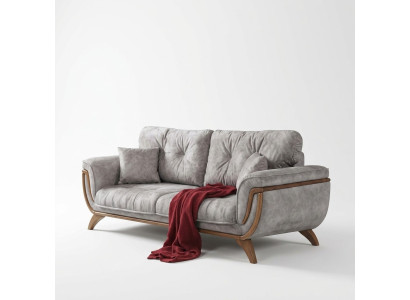 Luxury Three-seater Modern Sofa Upholstered Furniture Gray Couches Sofas