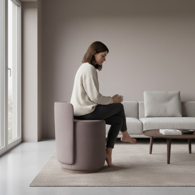 Design armchair sofa luxury ottoman dressing table stool round upholstered chair