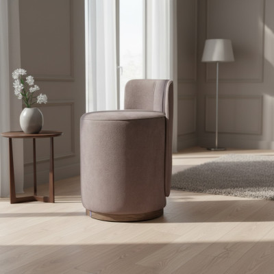 Design armchair sofa luxury ottoman dressing table stool round upholstered chair