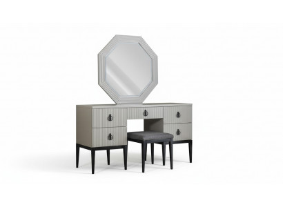 Dressing table with mirror gray bedroom design console stool new