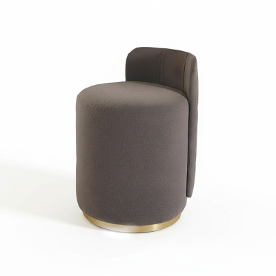 Designer armchair luxury ottoman vanity stool round upholstered chair bench