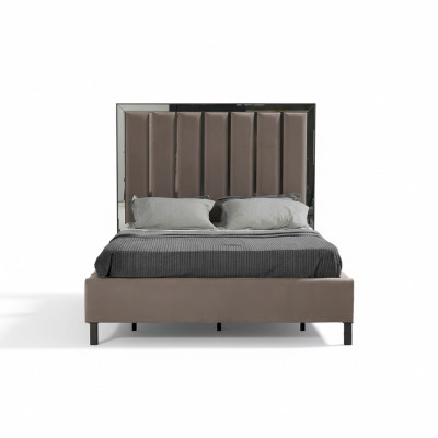 Bed Design Bed Upholstery Bedroom Hotel Design Double Bed Metal Taupe New