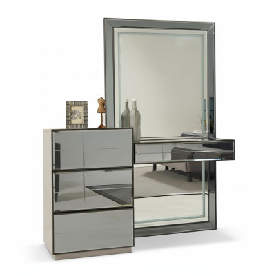 Dressing table chest of drawers with mirror console chests wood modern bedroom