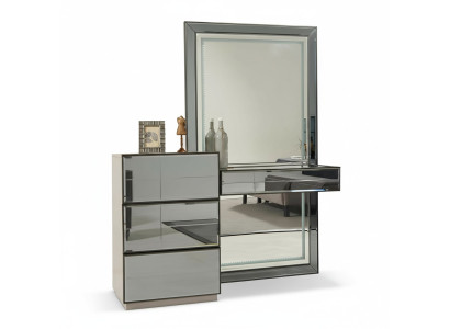 Dressing table chest of drawers with mirror console chests wood modern bedroom